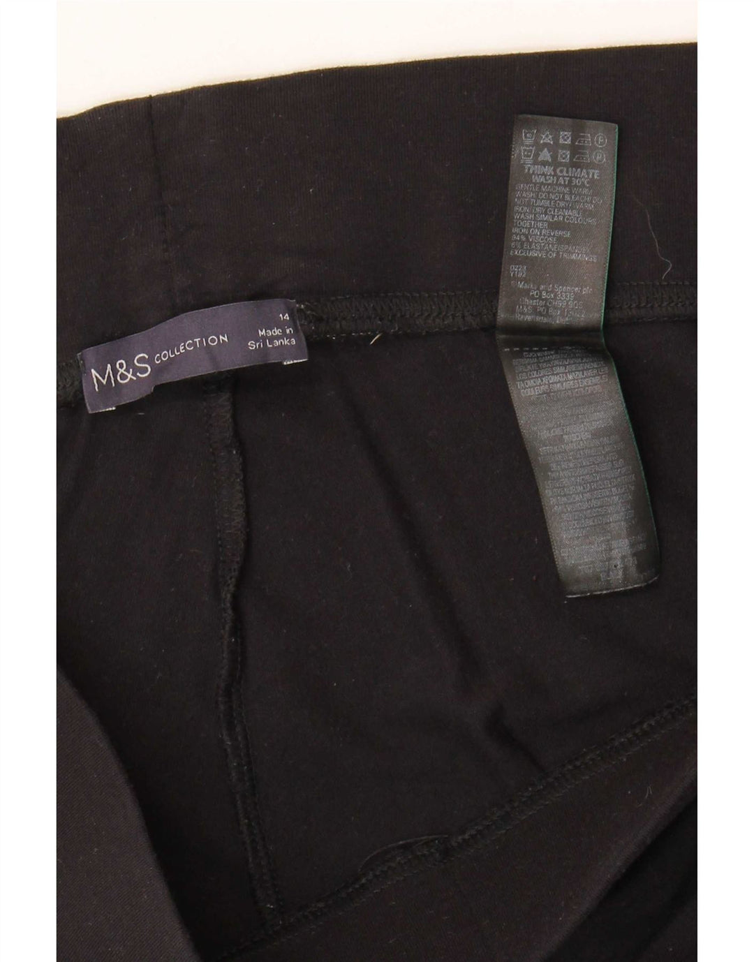 Женские укороченные леггинсы Marks & Spencer UK 14, большие черные из вискозы