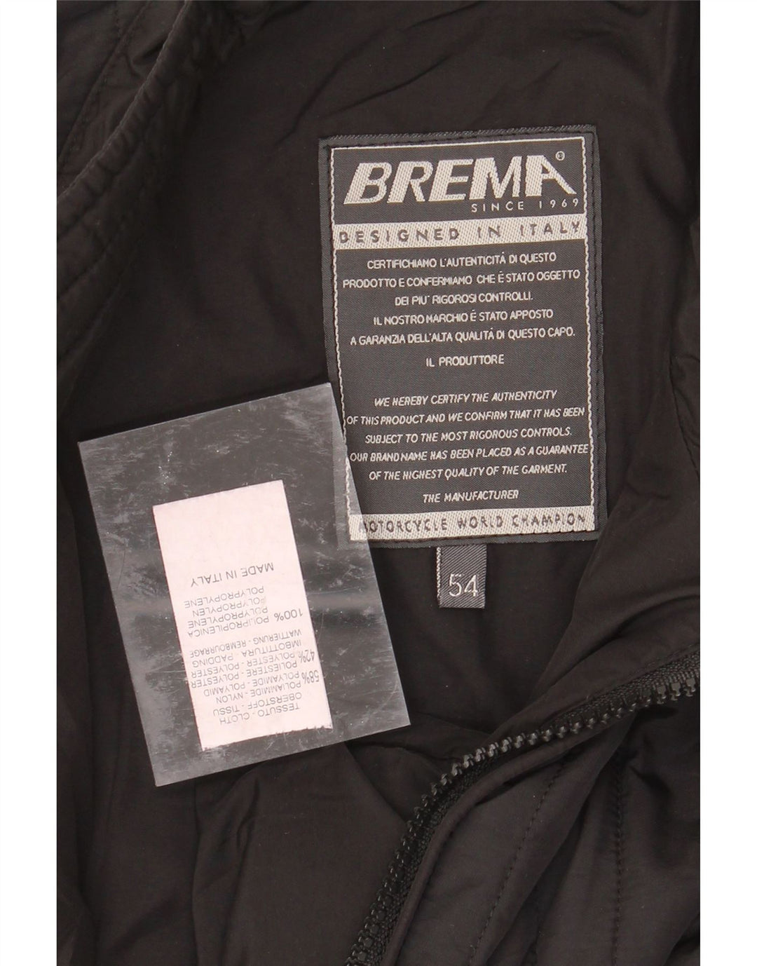 BREMA Mens Padded Gilet IT 54 2XL Black Polyamide Vintage Brema and Second-Hand Brema from Messina Hembry 