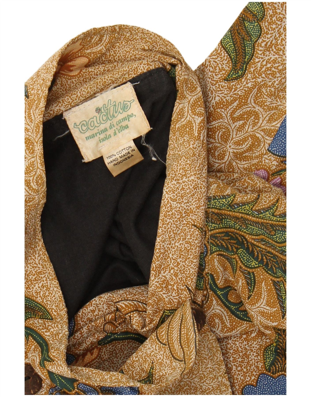 ВИНТАЖНОЕ женское болеро с короткими рукавами, Великобритания 20, 2XL, коричневый, хлопок с цветочным принтом