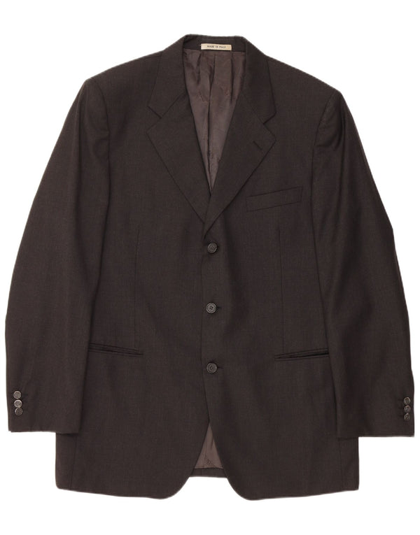 Мужской пиджак CARLO PIGNATELLI на 3 пуговицах UK 40, большой черный шерстяной пиджак