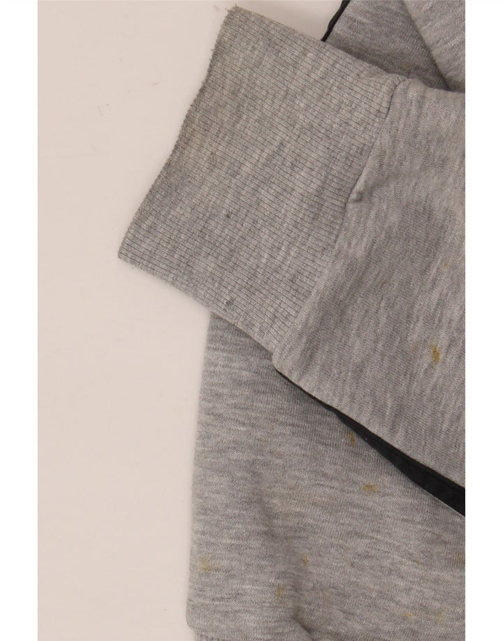 Мужской свитер с капюшоном на молнии Adidas, большой серый хлопок с крапинками