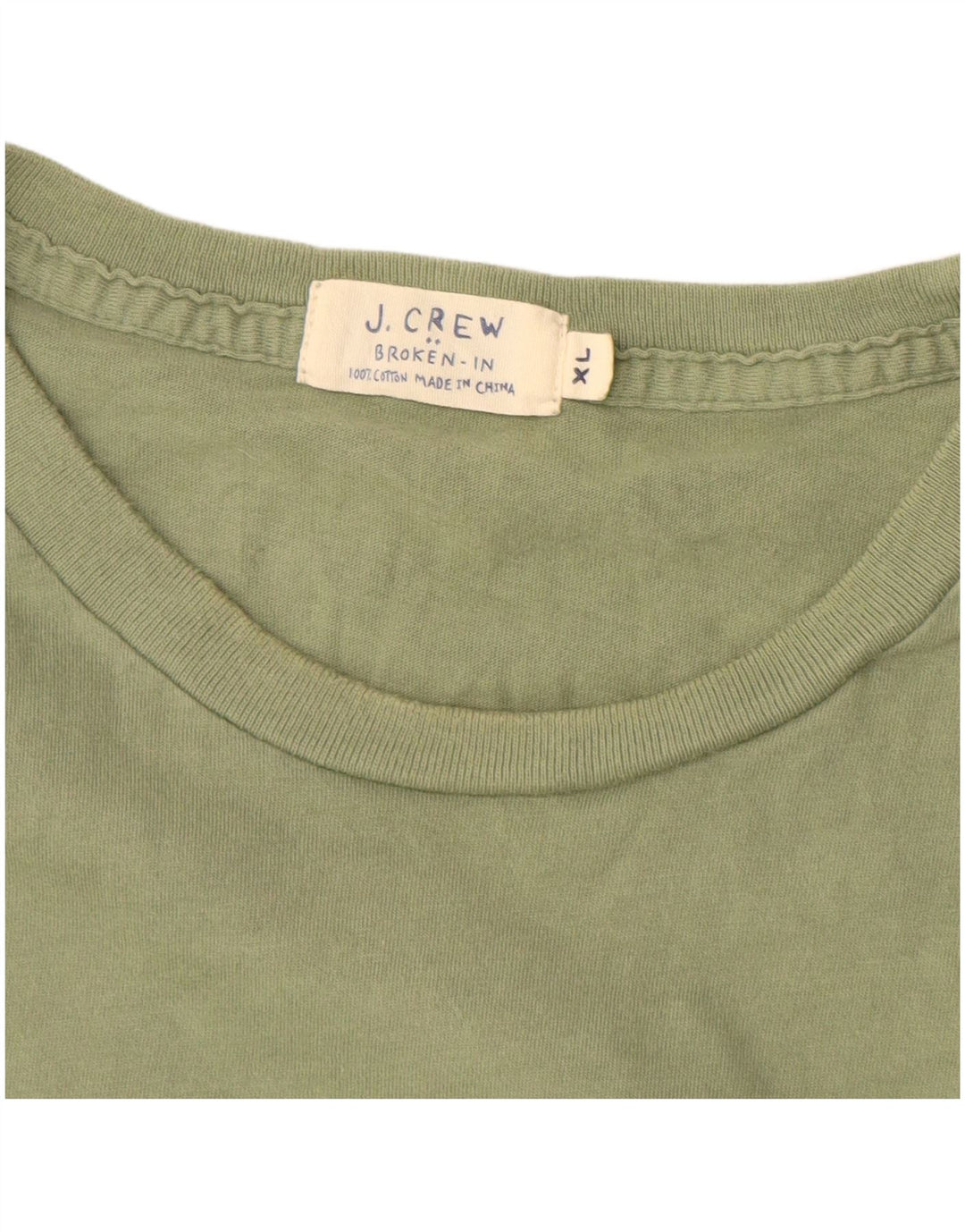 J. CREW Mens Broken In Top Long Sleeve XL Green