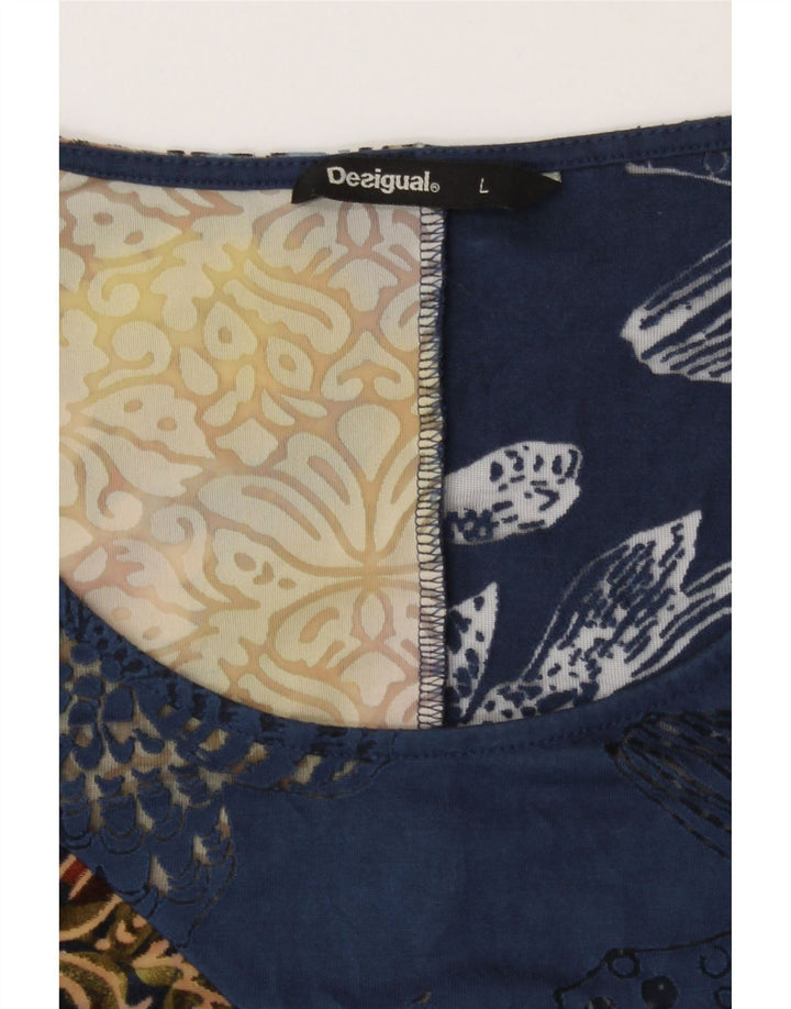 Женский оверсайз-топ Desigual с рукавом 3/4, Великобритания, 16 больших разноцветных цветов