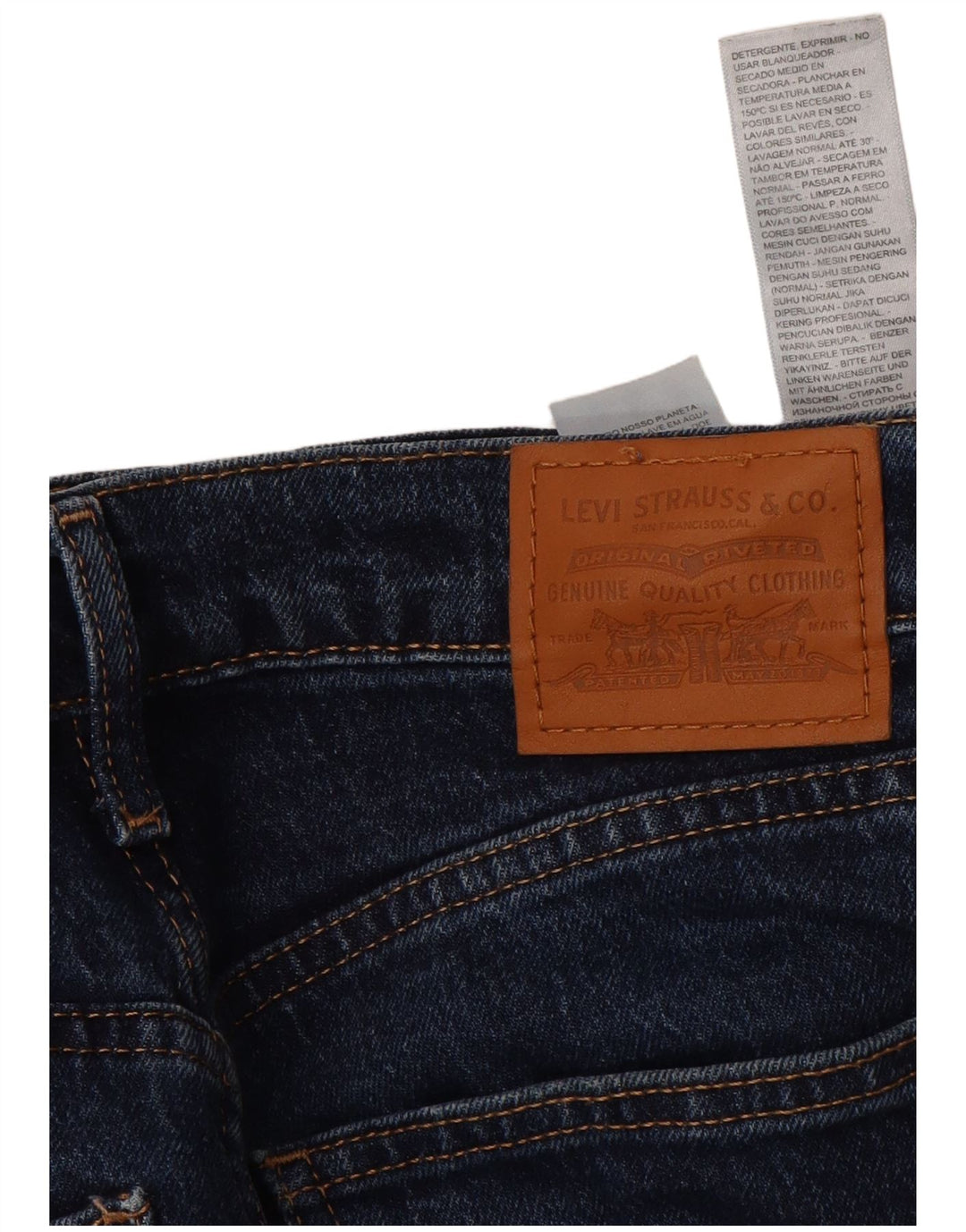 Женские узкие прямые джинсы Levi's W28 L29 синие, хлопок