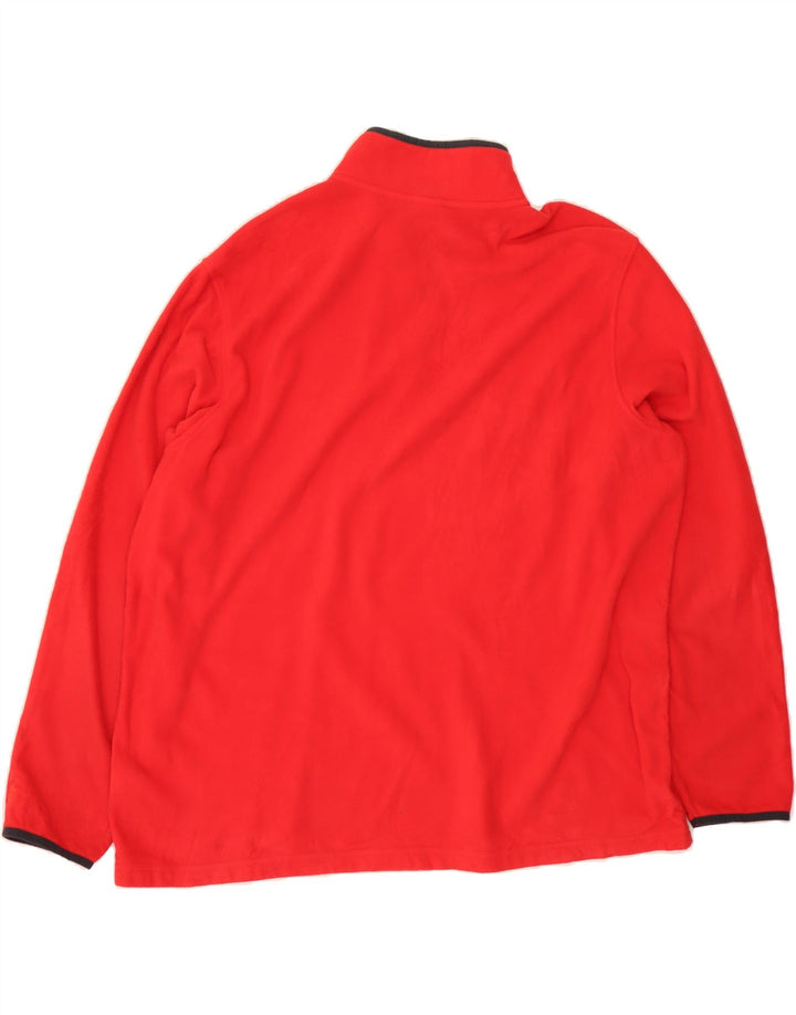 STARTER Mens Zip Neck Fleece Jumper UK 50/52 2XL Red Polyester Vintage Starter and Second-Hand Starter from Messina Hembry 