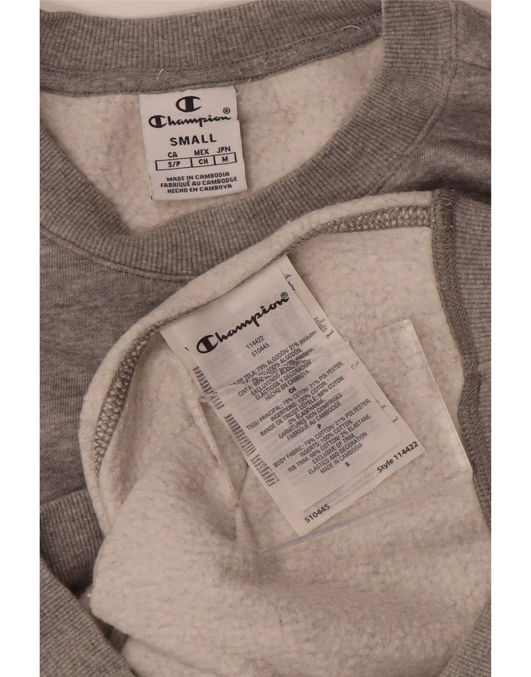 Женский свитер Champion UK 10, маленький серый хлопок