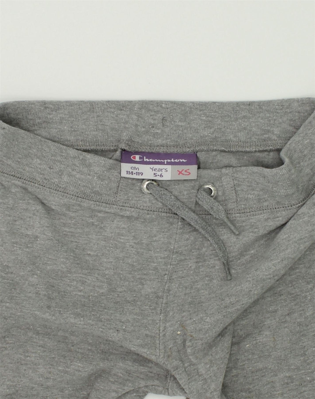 CHAMPION Girls Tracksuit Trousers Joggers 5-6 Years XS Grey Cotton | Vintage Champion | Thrift | Second-Hand Champion | Used Clothing | Messina Hembry 