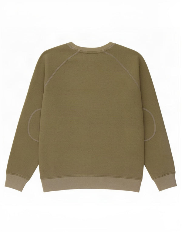 Adidas Mens Sweatshirt Jumper Large Khaki Flecked Cotton