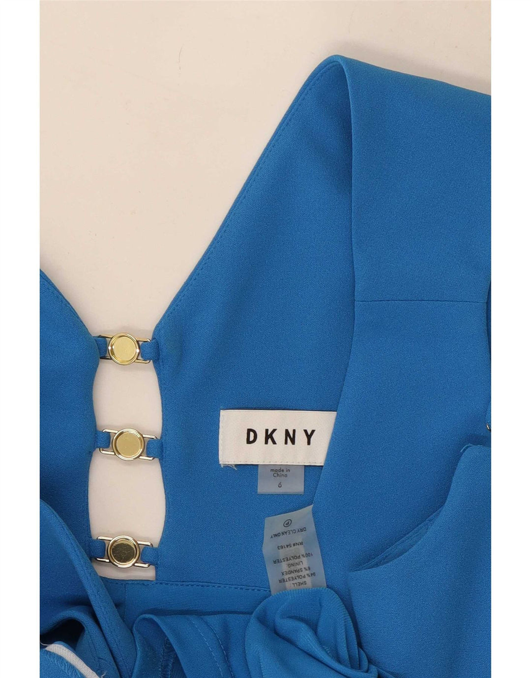 Женское платье-футляр без рукавов Dkny, США 6, средний синий полиэстер