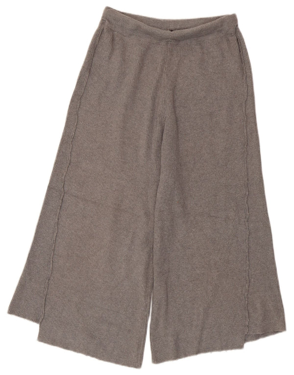 Женские трикотажные широкие брюки-капри Zara UK 8, маленькие W25 L19, серые