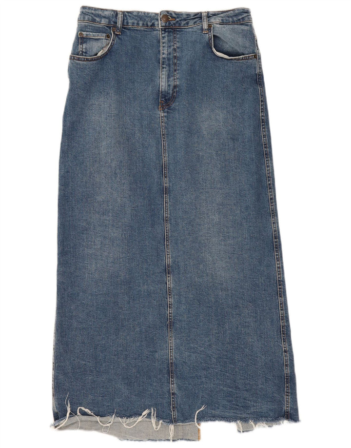 Женская джинсовая юбка Zara XL W32 Синяя