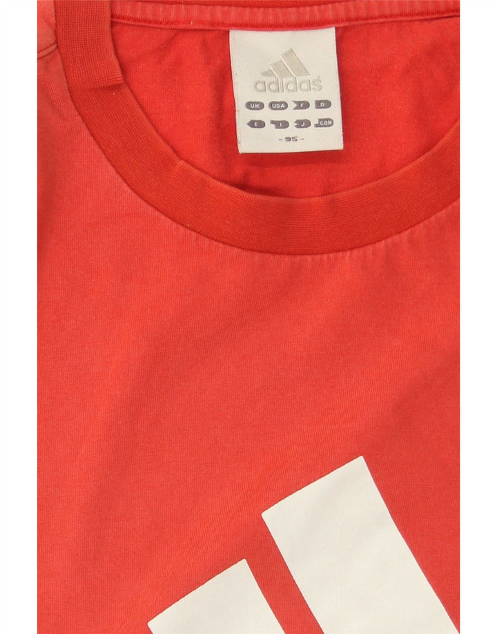 ADIDAS Mens Graphic T-Shirt Top Large Red Vintage Adidas and Second-Hand Adidas from Messina Hembry 