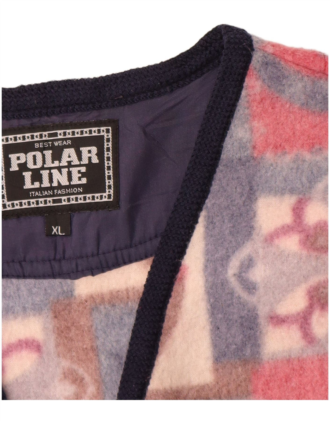 Мужской флисовый жилет VINTAGE UK 42 XL, разноцветный полиэстер Fair Isle