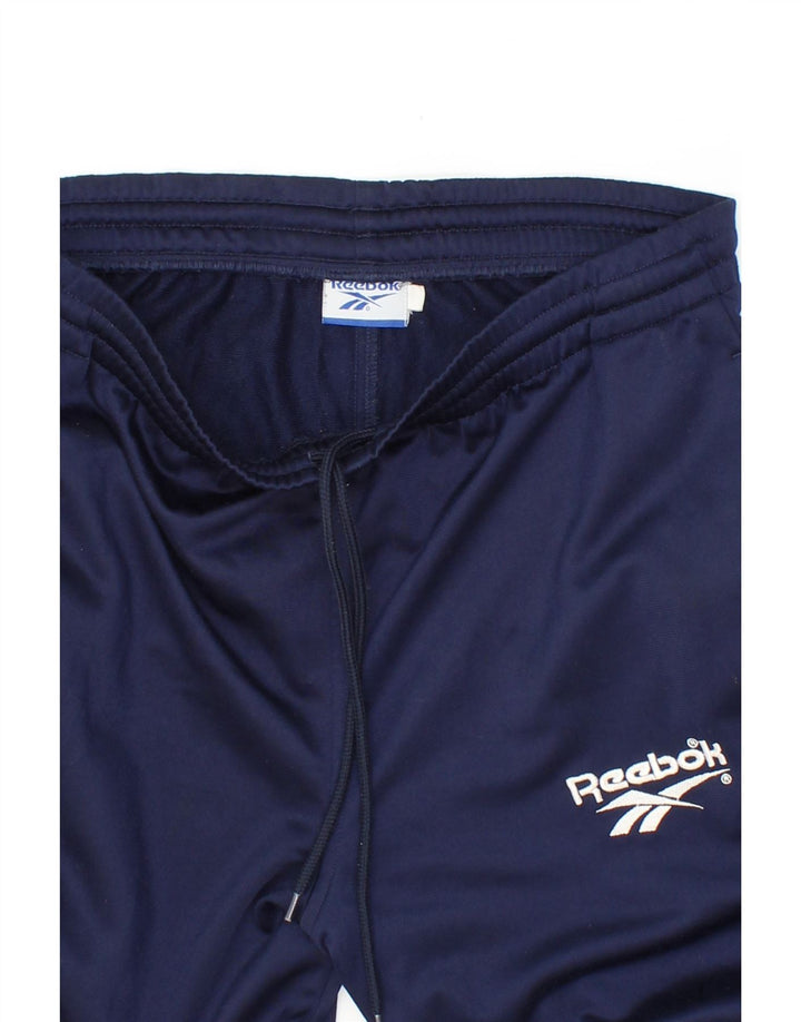 REEBOK Mens Tracksuit Trousers Medium Navy Blue Colourblock Vintage Reebok and Second-Hand Reebok from Messina Hembry 