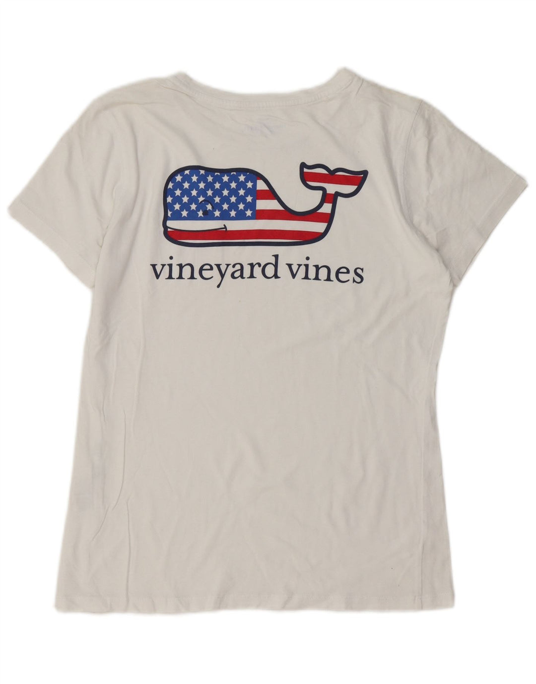VINEYARD VINES Женская футболка с рисунком Top UK 10, маленький размер, белый хлопок