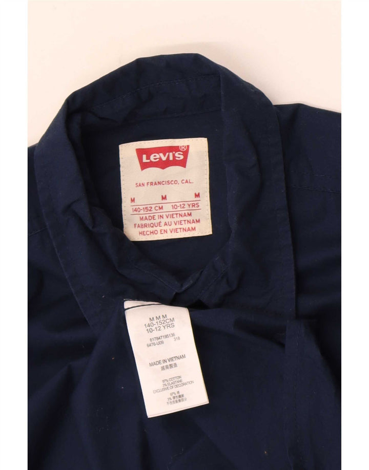 Рубашка Levi's для мальчиков 10-11 лет, средний темно-синий хлопковый цвет