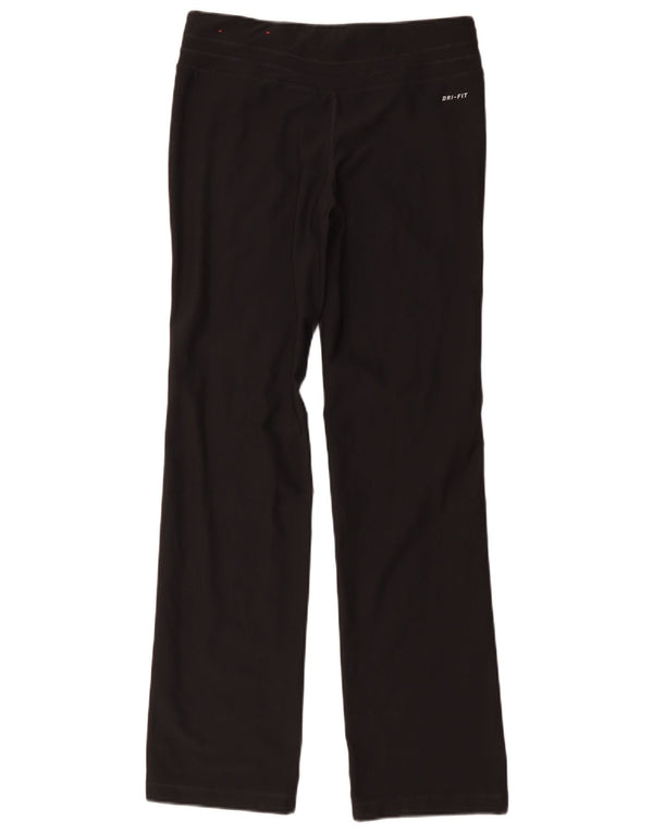 Nike Womens Dri Fit Tracksuit Trousers UK 10 Small  Black Polyester