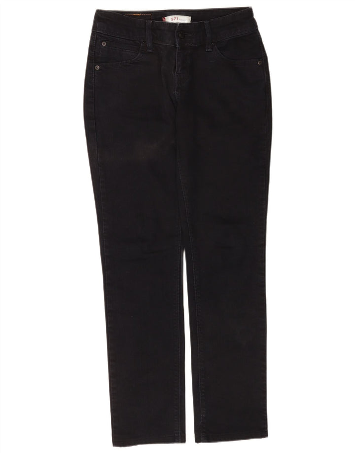 Женские узкие джинсы Levi's 571 W29 L30, черный хлопок