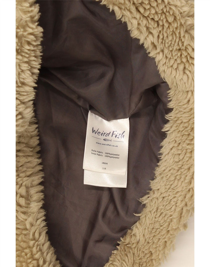 Женская куртка Weird Fish Teddy Bear Sherpa UK 12, средний бежевый полиэстер