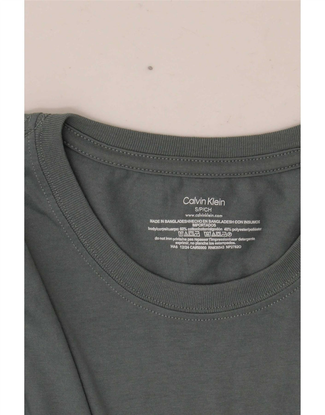 Мужская футболка с рисунком Calvin Klein, маленький серый хлопок