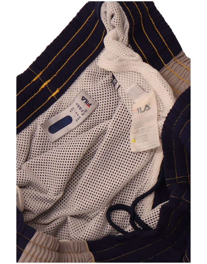 Мужские шорты для плавания-карго Fila XL, темно-синие, полиамид с цветными блоками