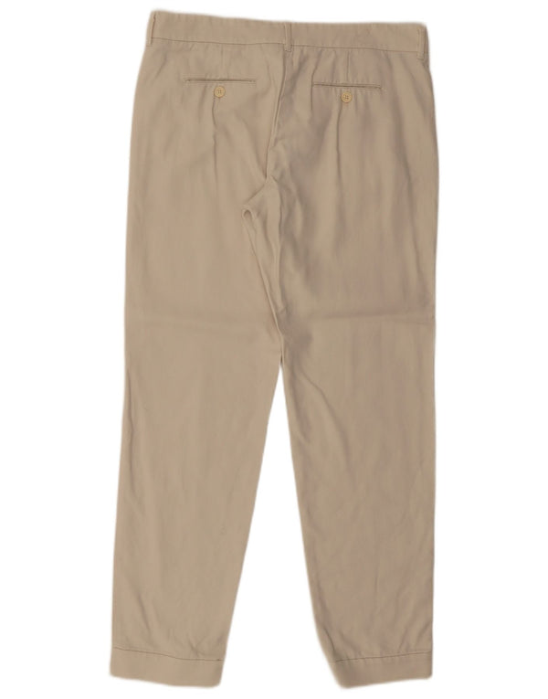 Женские костюмные зауженные брюки Max Mara UK 10, маленькие W32 L30, бежевые