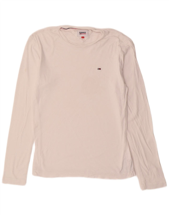 Tommy Hilfiger Мужской топ с длинным рукавом, средний белый хлопок