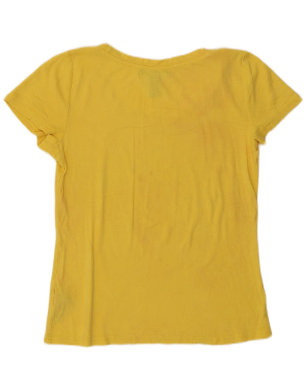 Женская футболка Ralph Lauren Top UK 12, средний желтый хлопок