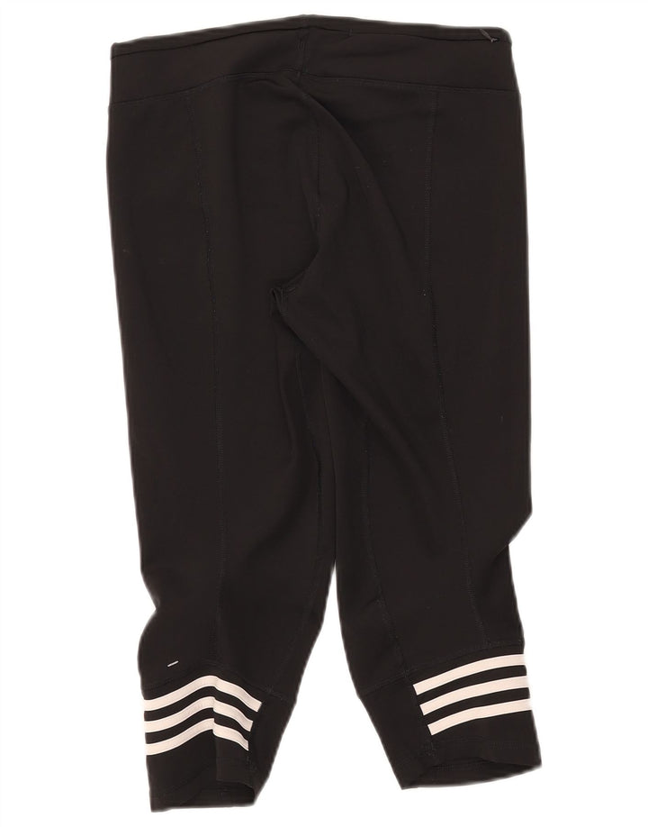 Женские леггинсы-капри Adidas Climalite UK 12/14, средний черный полиэстер