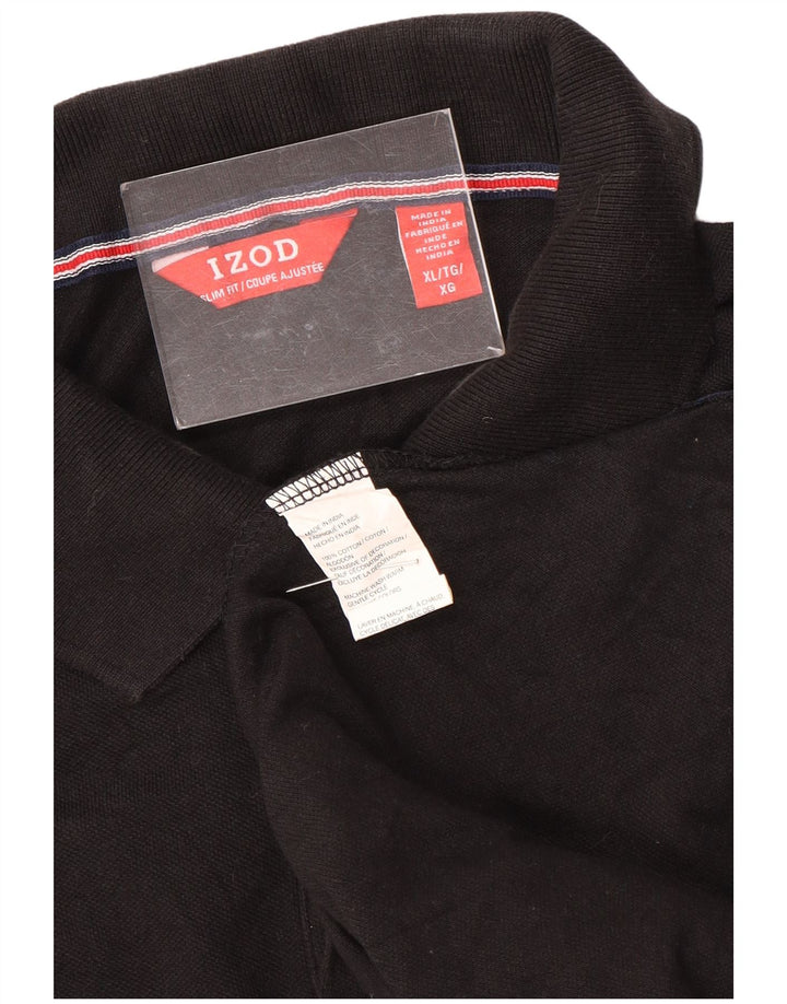 Мужская рубашка поло IZOD Slim Fit XL, черный хлопок