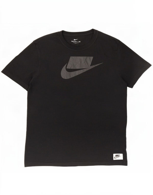 Мужская футболка с рисунком Nike, большой черный хлопок