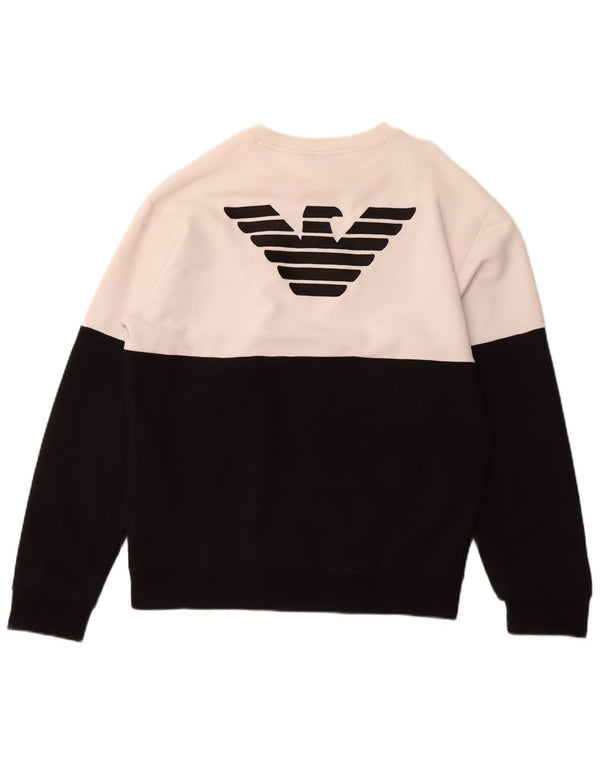 EMPORIO ARMANI Женский свитшот с рисунком UK 18 XL Черный с цветными блоками