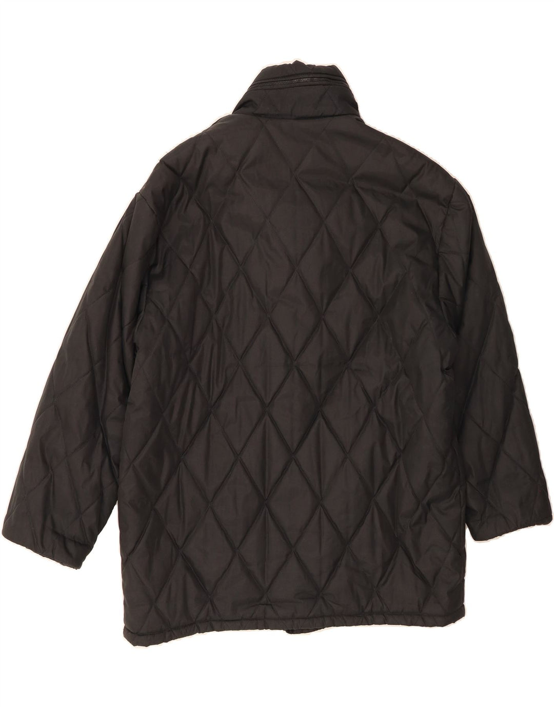 TRUSSARDI JEANS Mens Quilted Padded Coat UK 36 Small Black Vintage Trussardi Jeans and Second-Hand Trussardi Jeans from Messina Hembry 