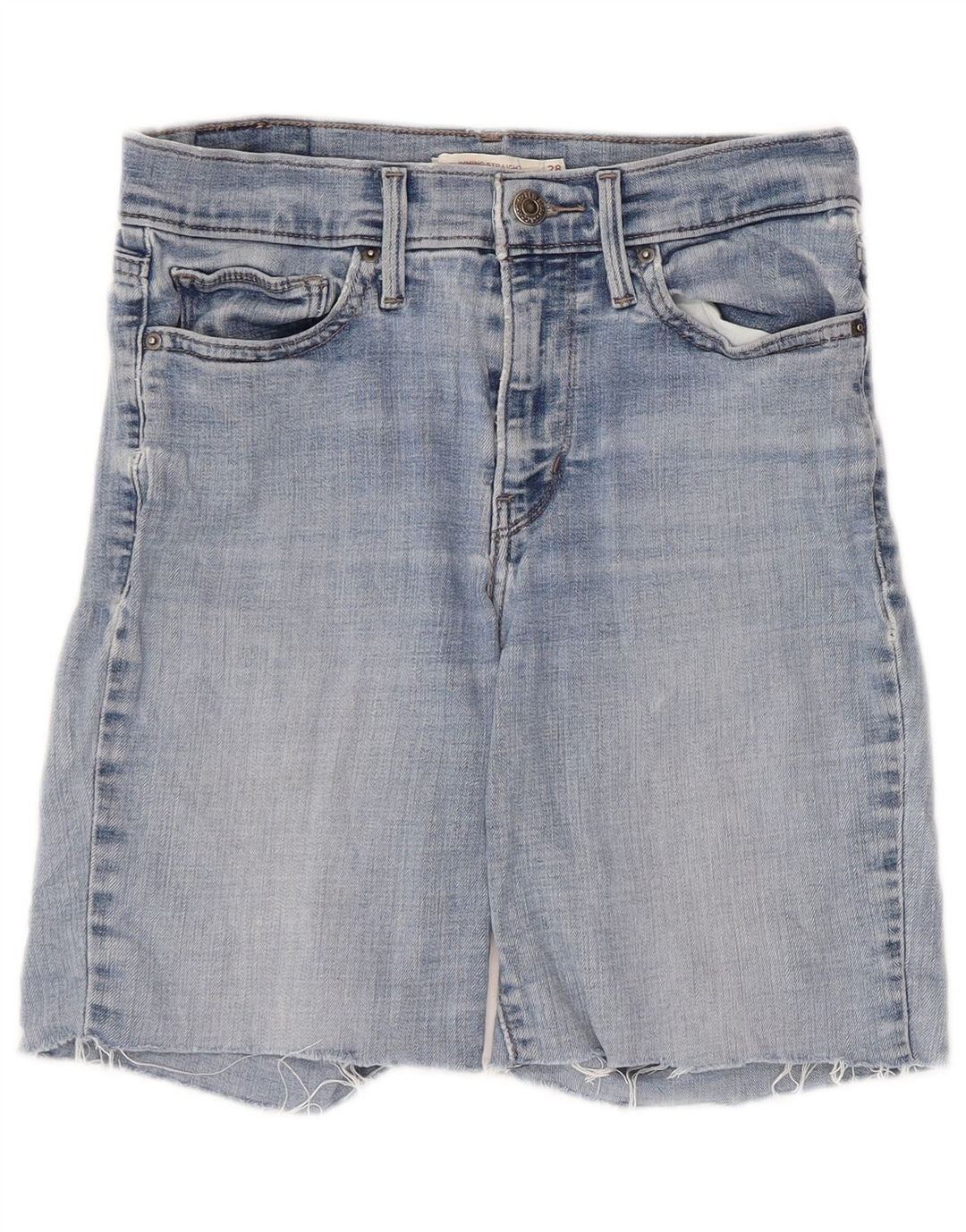 Женские джинсовые шорты Levi's W28, хлопковые, среднего синего цвета