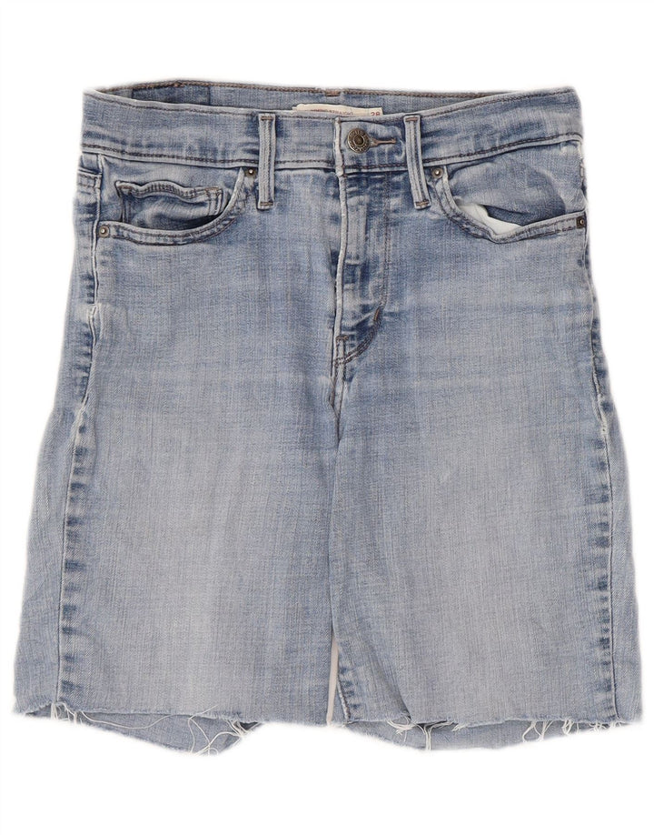 Женские джинсовые шорты Levi's W28, хлопковые, среднего синего цвета