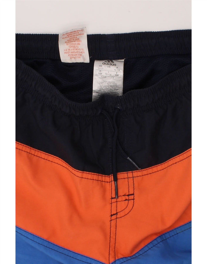 ADIDAS Boys Sport Shorts 12-13 Years Multicoloured Striped Polyester Vintage Adidas and Second-Hand Adidas from Messina Hembry 