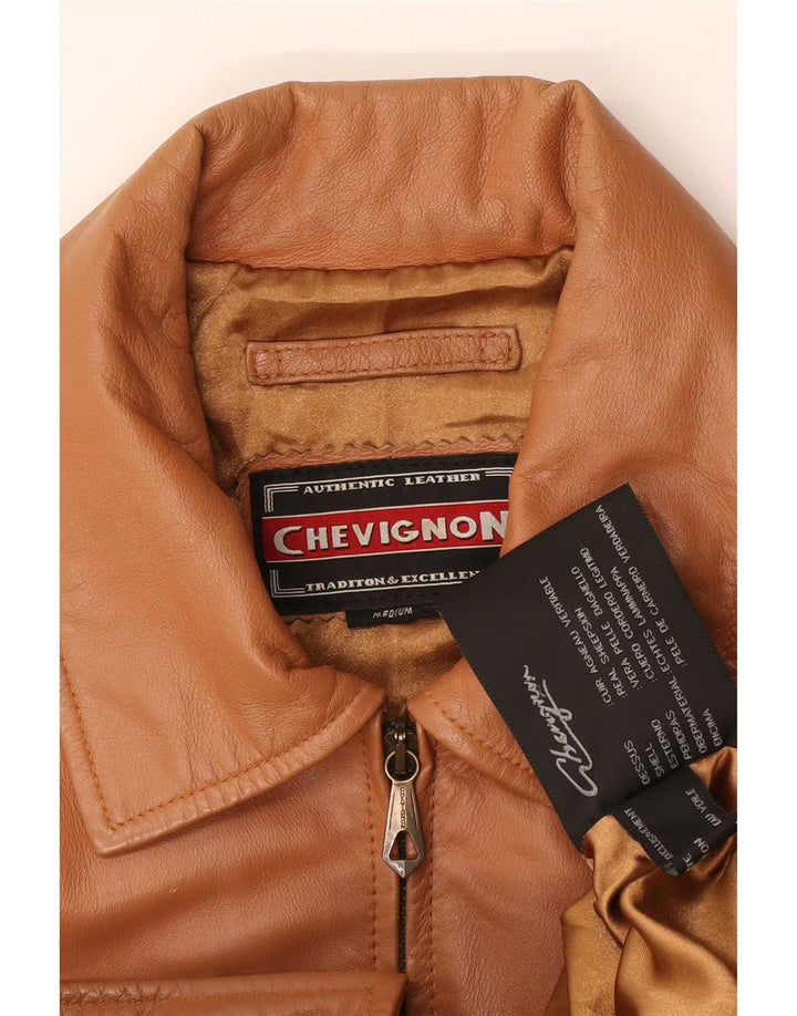 Мужская кожаная куртка Chevignon UK 38 средний коричневый