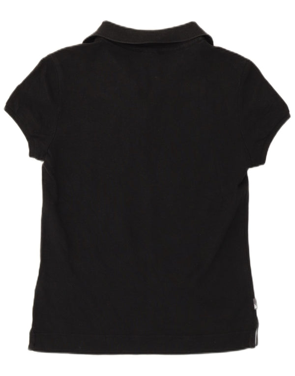 Женская рубашка поло Adidas UK 12, средний черный хлопок