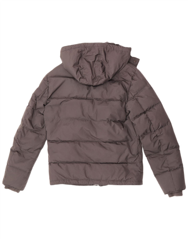 Мужская утепленная куртка с капюшоном Sisley UK 36, маленький серый полиэстер