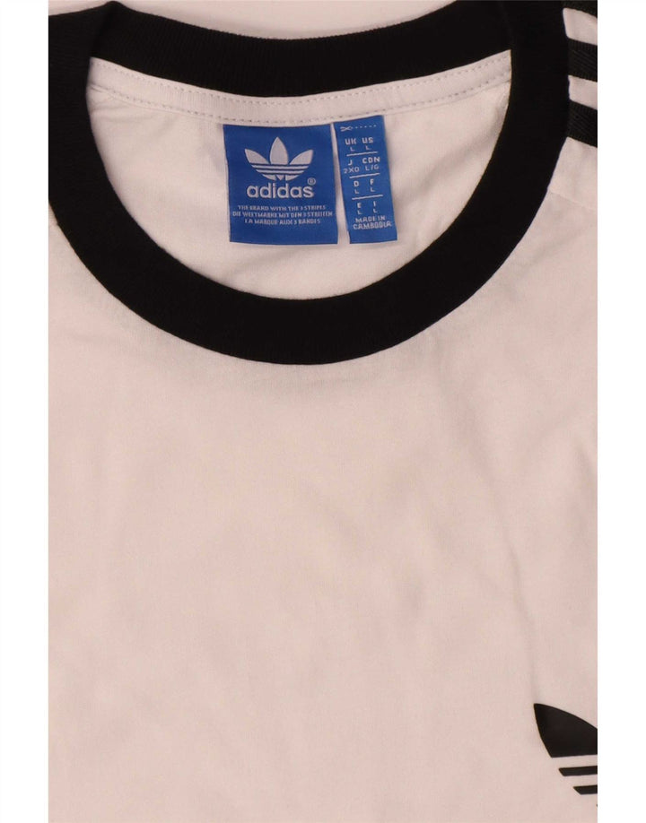 Мужская футболка Adidas Top большого размера из белого хлопка