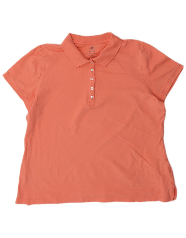 Женская рубашка поло IZOD UK 22 3XL, розовый хлопок