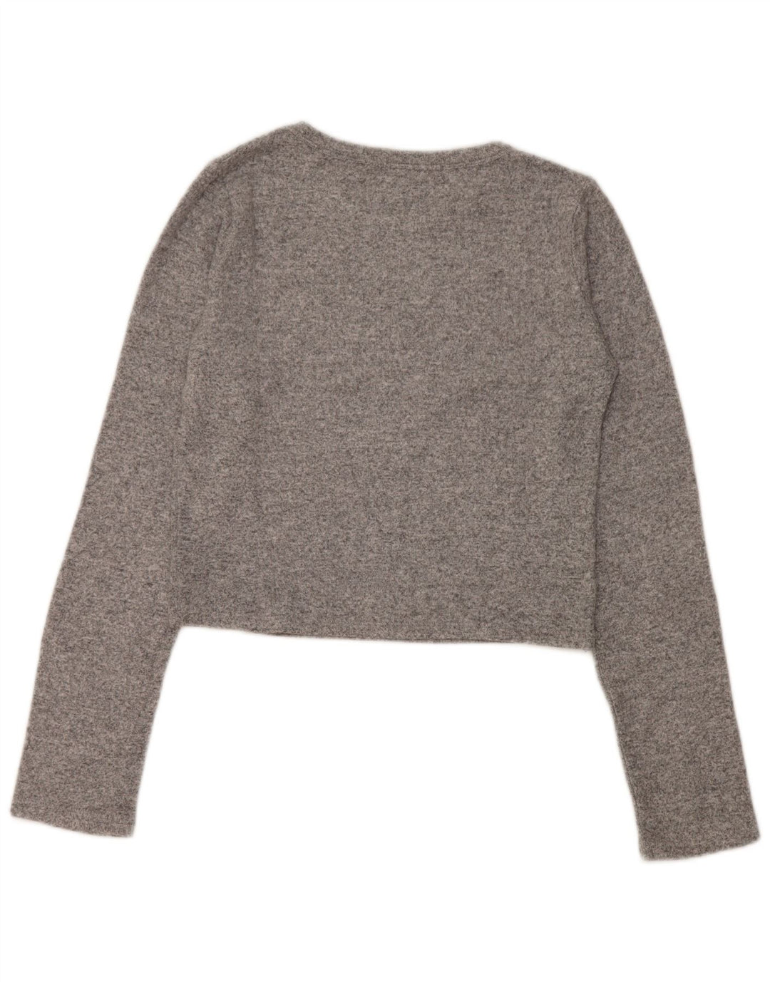 Женский укороченный топ Zara с длинным рукавом UK 14, большой серый
