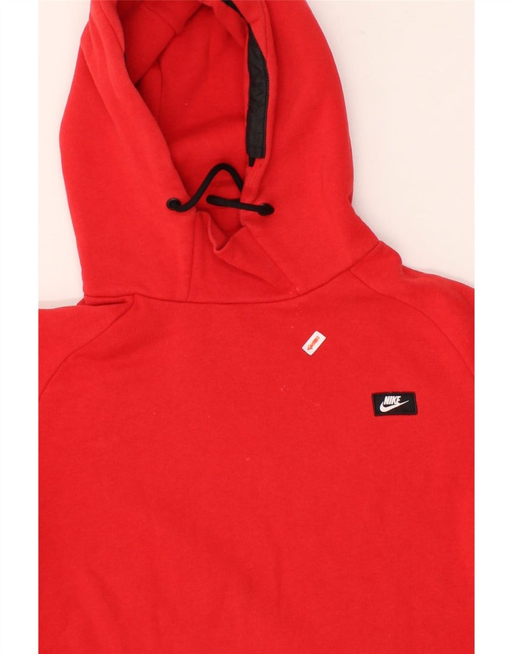 Мужской джемпер с капюшоном NIKE, средний красный, хлопковый