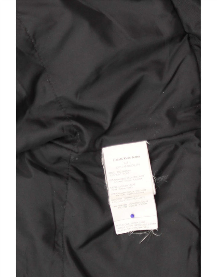 Женский бомбер Calvin Klein Jeans UK 16, большой черный полиамид