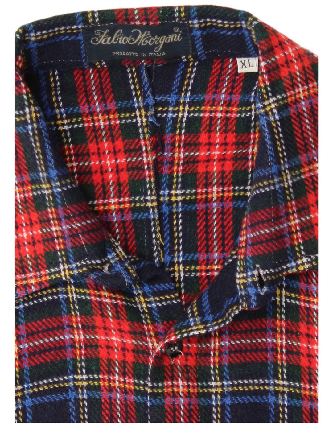 Винтажная мужская рубашка в клетку в красную клетку XL