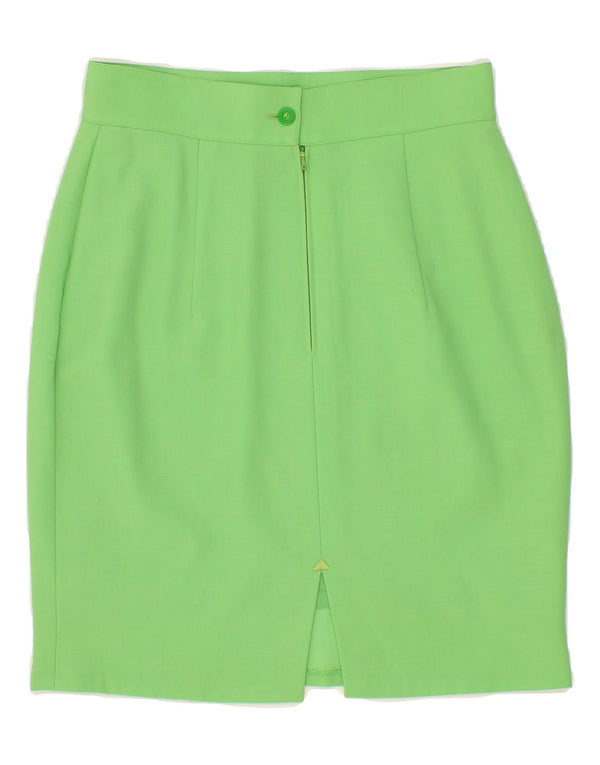 GAI MATTIOLO Womens Pencil Skirt IT 44 Medium W28 Green