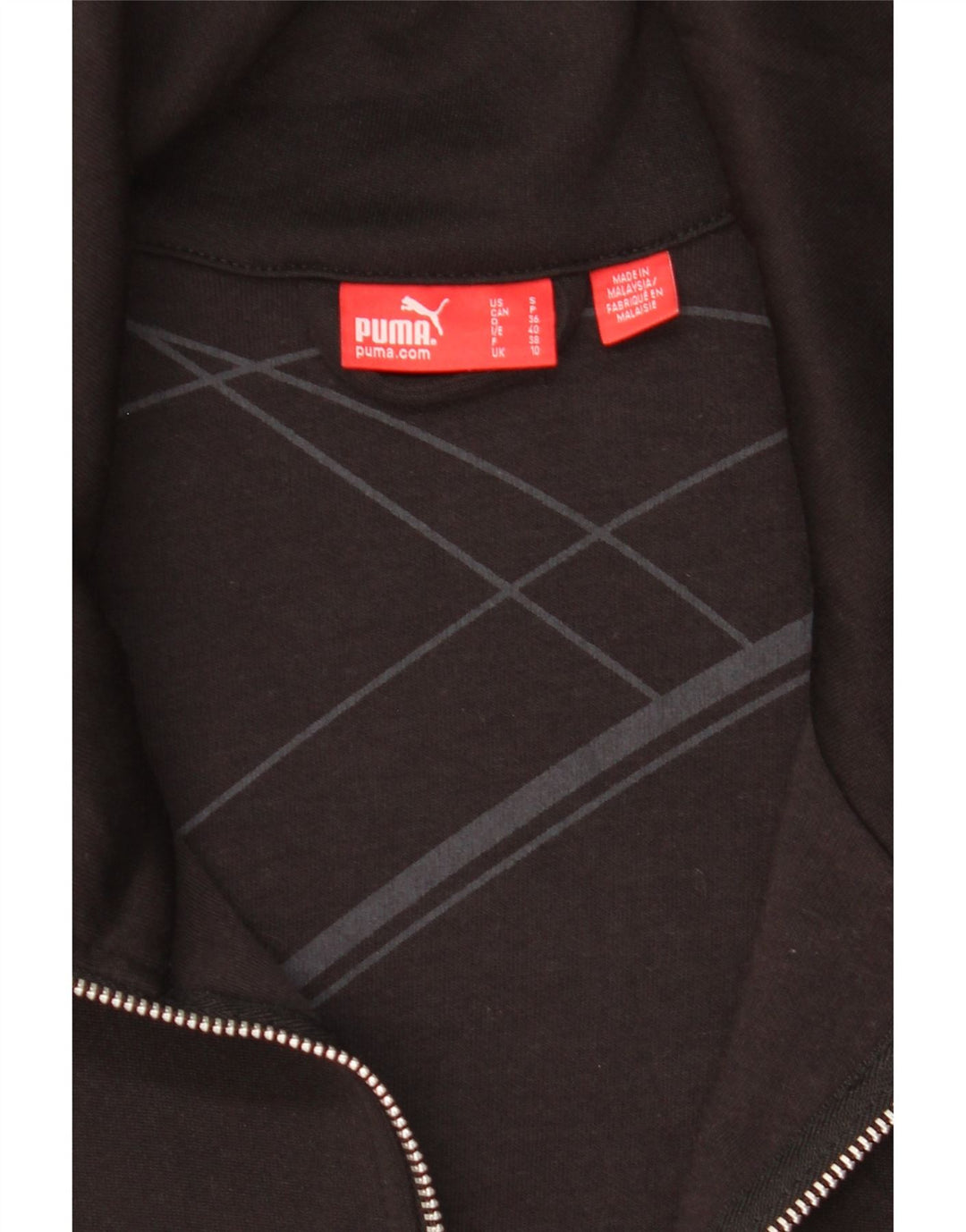 PUMA Womens Tracksuit Top Jacket UK 10 Small Black
