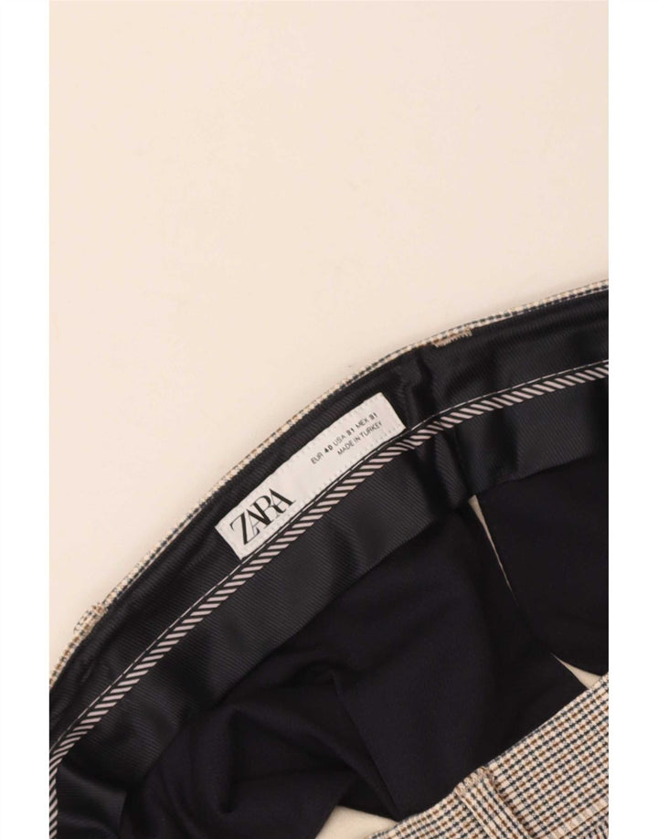 Мужские узкие брюки Zara EU 40 Medium W31 L27 Серая клетка