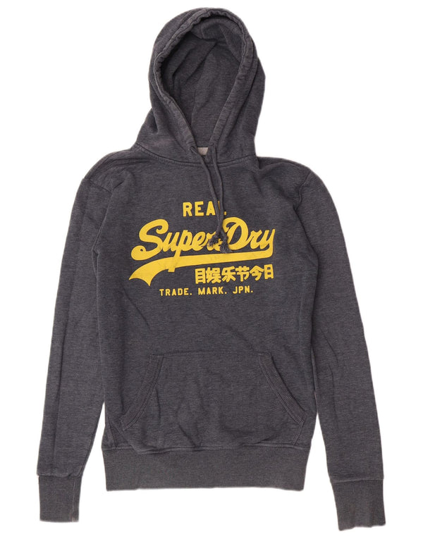 Мужской джемпер с капюшоном Superdry, маленький, темно-синий, хлопок