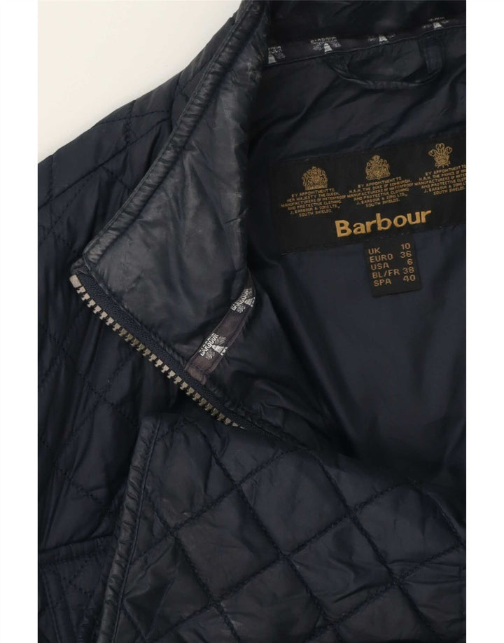 Женская стеганая куртка Barbour UK 10, маленькая, темно-синяя